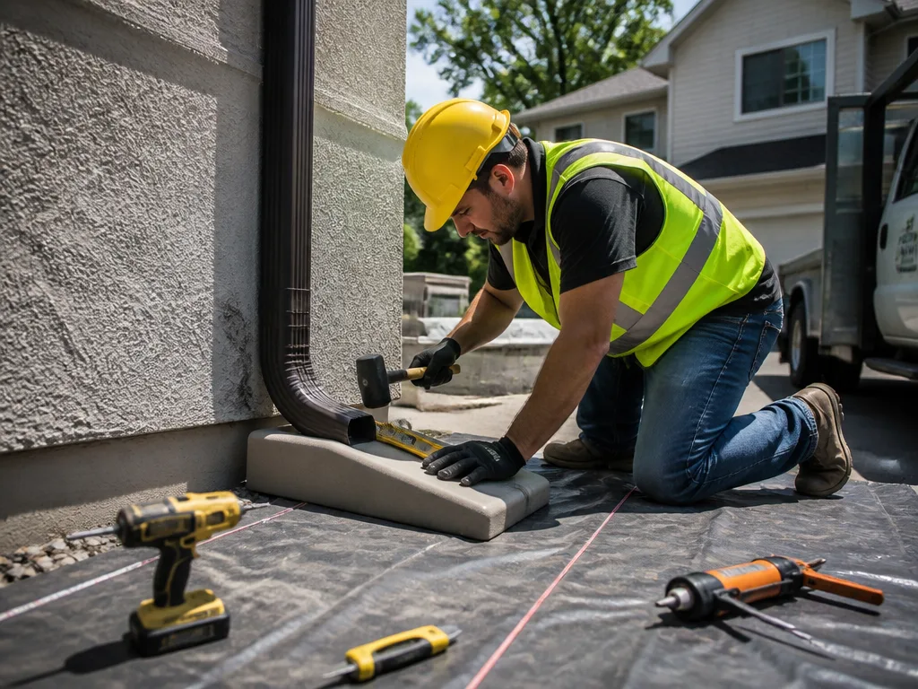 Splash Block Installation